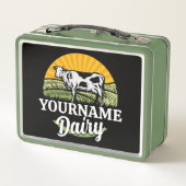 Lunch Box AJOUTER NOM Sunset Ferme laitière Pâturage Holstei (Dos)