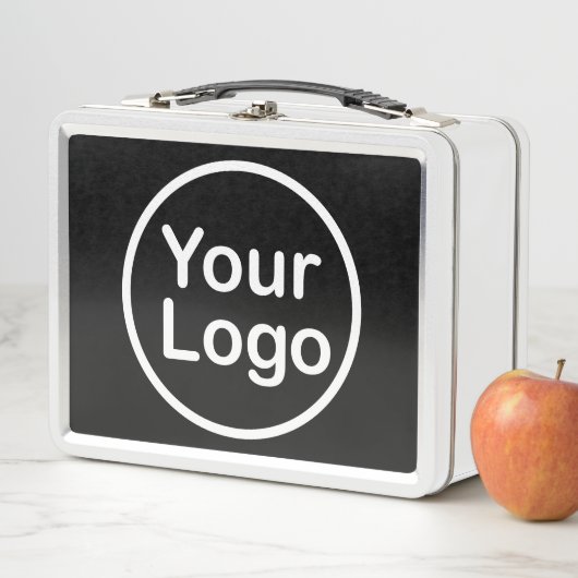 Lunch Box Ajouter votre propre logo | Arrière - plan noir (En situation)
