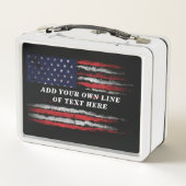 Lunch Box Ajouter votre propre texte sur grunge American fla (Dos)
