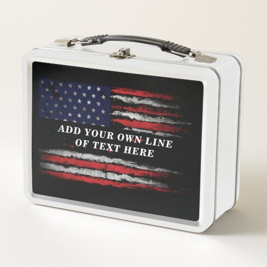 Lunch Box Ajouter votre propre texte sur grunge American fla (Devant)