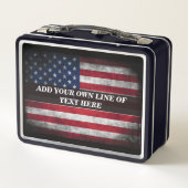 Lunch Box Ajouter votre texte sur le drapeau américain (Dos)