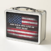 Lunch Box Ajouter votre texte sur le drapeau américain (Dos)