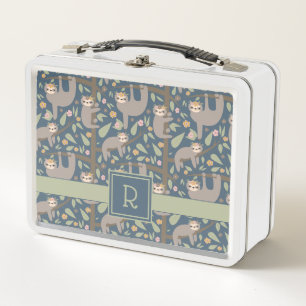 Lunch Box Ajoutez votre motif floral mignon initial de