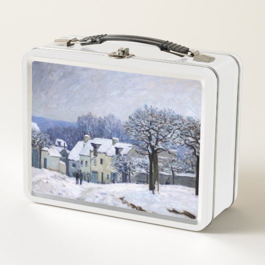 Lunch Box Alfred Sisley - Place Chenil à Marly, Effet Neige (Devant)