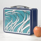 Lunch Box Algues sous-marines en bleu (En situation)