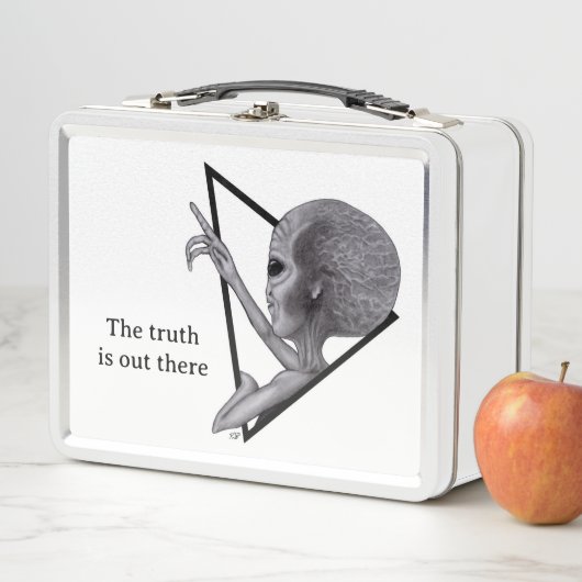 Lunch Box Alien gris, la vérité est là (En situation)