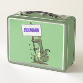 Lunch Box Aligator de crocodile drôle avec dessin animé (Dos)