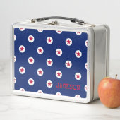 Lunch Box All Star Red White Blue Kids Nom de l'école Amusan (En situation)