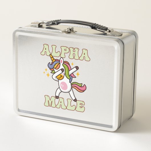 Lunch Box Alpha Homme Ironique Unicorne 1 (Devant)