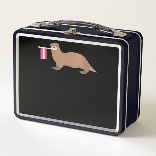 Lunch Box Amateurs de Otter | Otter Lesbian Flag migre Arc-e (Devant)
