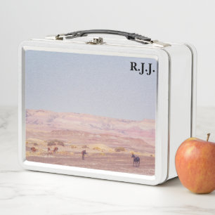 Lunch Box American Desert Horses P8670