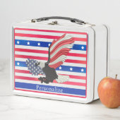 Lunch Box American Eagle USA Patriotic Stars Stripes (En situation)