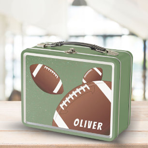 Lunch Box American Football Balls Sports Boy