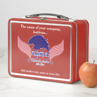 Lunch Box Amérique 250e-Esprit de liberté-Texte blanc