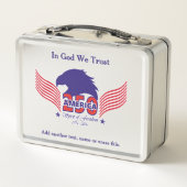 Lunch Box Amérique 250e-Esprit de liberté-Texte bleu (Dos)