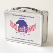 Lunch Box Amérique 250e-Esprit de liberté-Texte bleu (Devant)