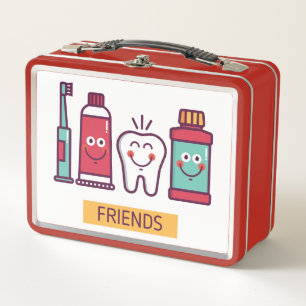 Lunch Box Amis oraux de soin de bande dessinée