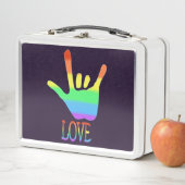 Lunch Box Amour Arc-en-ciel Langue et mot (En situation)
