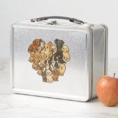 Lunch Box Amour de chiot - Cœur fait de chiens (En situation)
