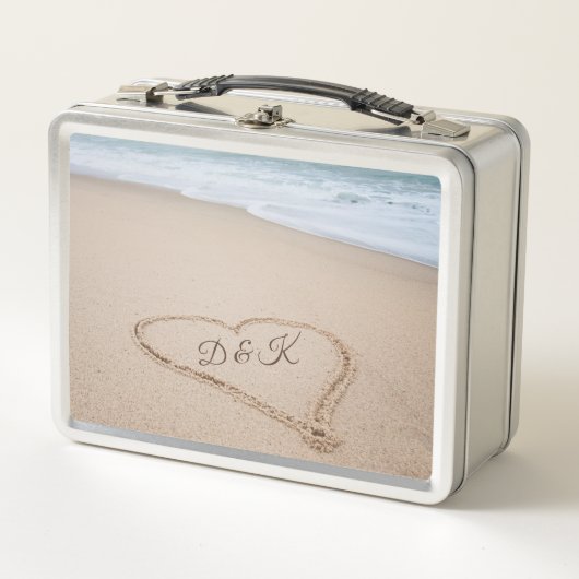Lunch Box Amour I de plage du monogramme | (Devant)