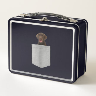 Lunch Box Amoureux des chiens | Chocolat Labrador Puppy in P
