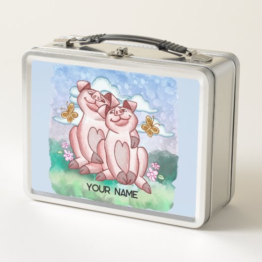 Lunch Box Amoureux des cochons (Devant)