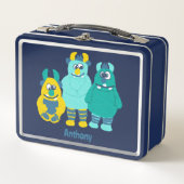 Lunch Box Amusant Petit Cartoon Monsters Garçons (Devant)
