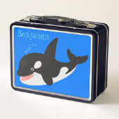 Lunch Box Amusante baleine orque mignonne dessin animé (Dos)