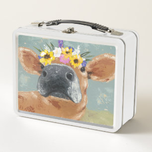 Lunch Box Amusement de ferme - vache avec la couronne de