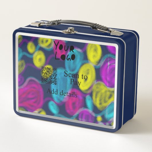 Lunch Box Analyser pour payer ajouter Q R logo de l'entrepri (Devant)