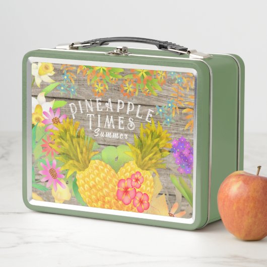 Lunch Box Ananas à fleurs (En situation)