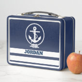 Lunch Box Ancre nautique Cool Monogramme (En situation)