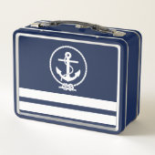 Lunch Box Ancre nautique Cool Monogramme (Dos)