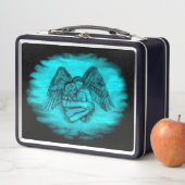 Lunch Box Angel Eros en amour, design noir et vert (En situation)