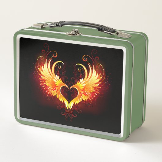 Lunch Box Angel Fire Heart with Wings (Devant)