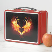 Lunch Box Angel Fire Heart with Wings (En situation)