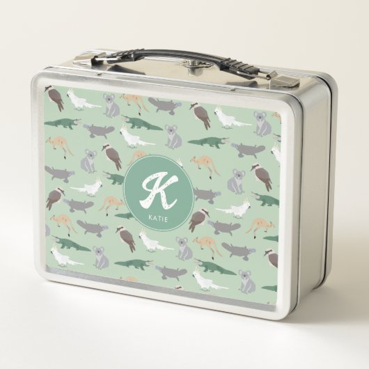Lunch Box Animaux autochtones australiens Eucalyptus Green I (Dos)