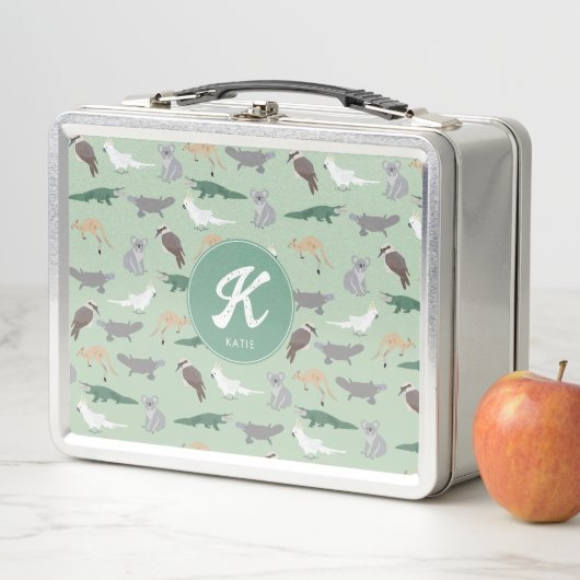 Lunch Box Animaux autochtones australiens Eucalyptus Green I (En situation)