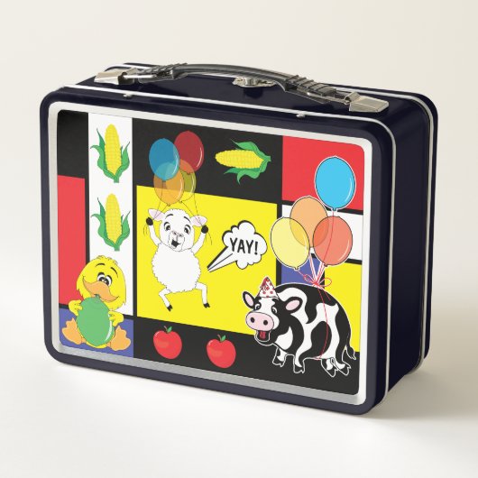 Lunch Box Animaux d'anniversaire (Dos)