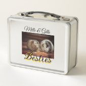 Lunch Box Animaux de compagnie amis besties ajouter nom anim (Dos)