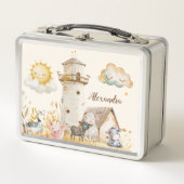 Lunch Box Animaux de ferme d'aquarelle mignonne personnalisé (Devant)