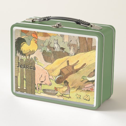 Lunch Box Animaux de ferme rustiques (Devant)