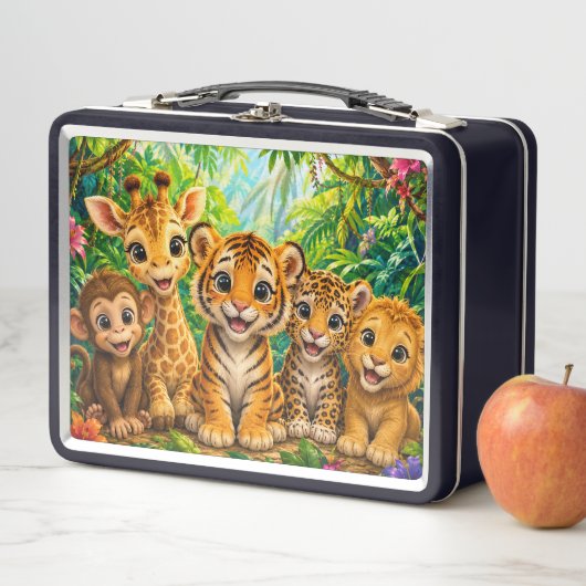 Lunch Box Animaux de la jungle pour bébé (En situation)