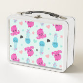 Lunch Box Animaux de mer, Vie de mer, poulpe, méduses, Coeur (Devant)