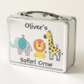 Lunch Box Animaux de safari mignons patchwork (Dos)