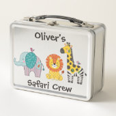 Lunch Box Animaux de safari mignons patchwork (Devant)