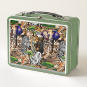Lunch Box Animaux sauvages de la Savane africaine (Devant)