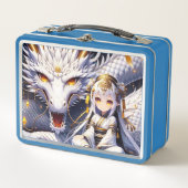 Lunch Box Anime Girl and Dragon Personnalisé (Devant)