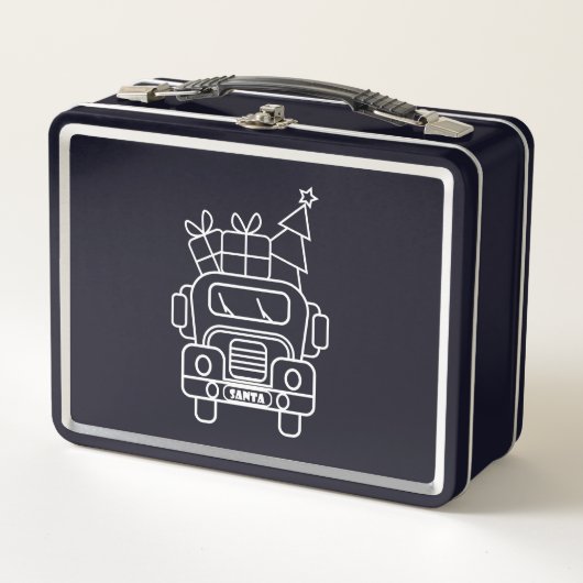 Lunch Box Aperçu camion de Noël Père Noël voiture vue avant (Devant)
