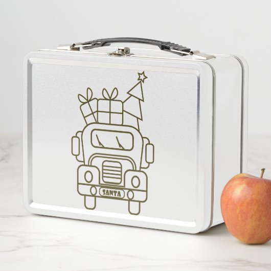 Lunch Box Aperçu camion de Noël Père Noël voiture vue avant (En situation)